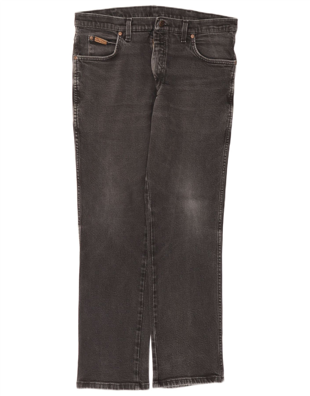 Jeans dritti da uomo Wrangler W36 L30 cotone grigio