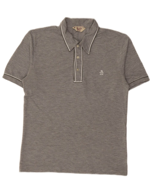 PENGUIN Polo da uomo in cotone screziato grigio medio