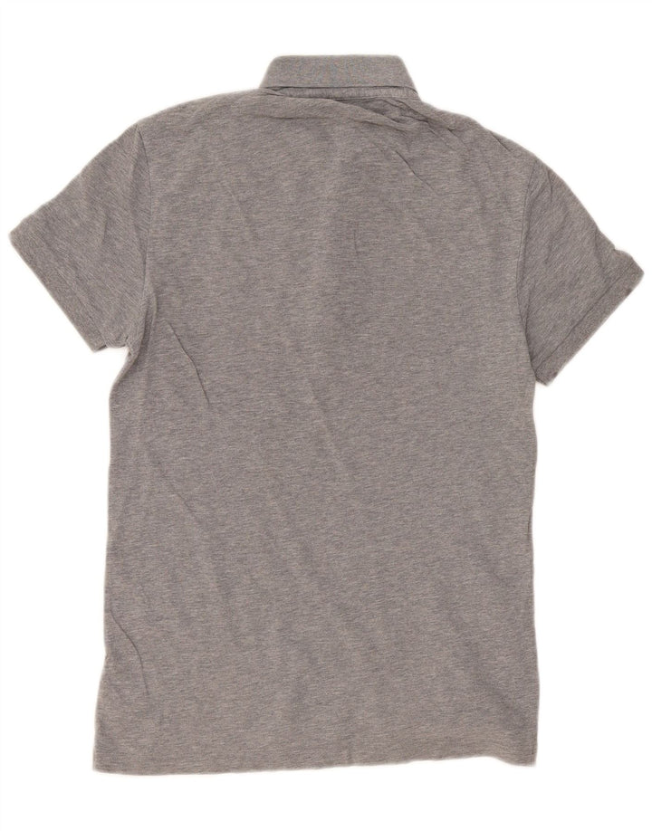 Polo slim fit da uomo Hugo Boss piccola in cotone grigio