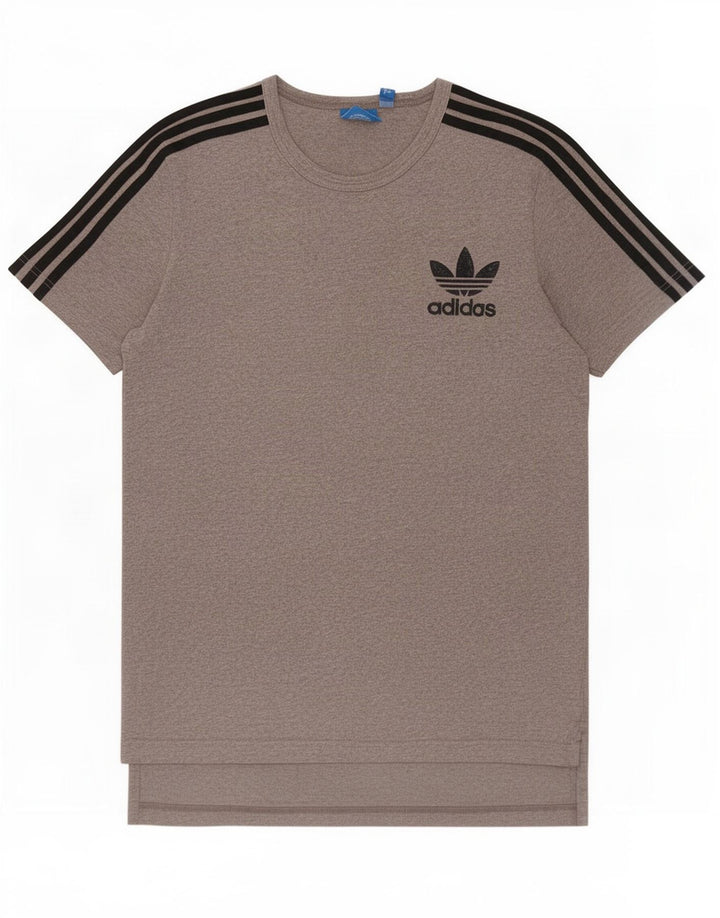 T-shirt da uomo Adidas Top in cotone grigio medio