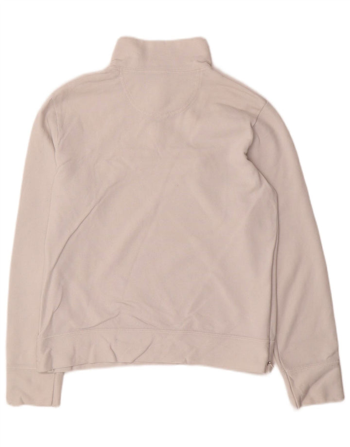 Felpa Champion da donna con zip e collo, maglione, UK 10, piccola, bianca