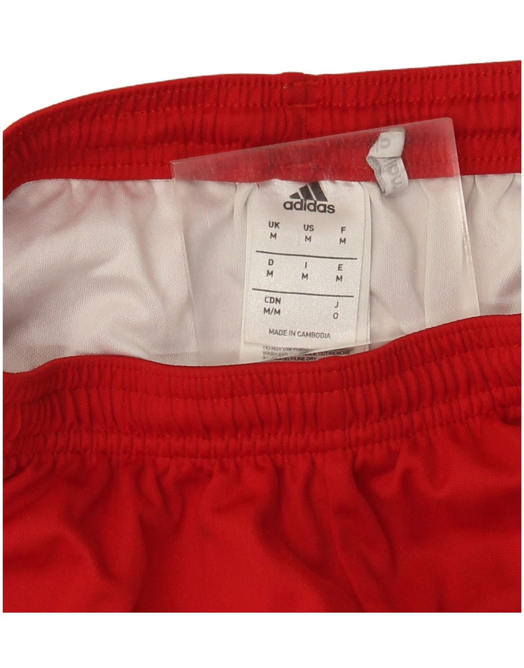 Pantaloncini sportivi Adidas Climalite da uomo in poliestere rosso medio