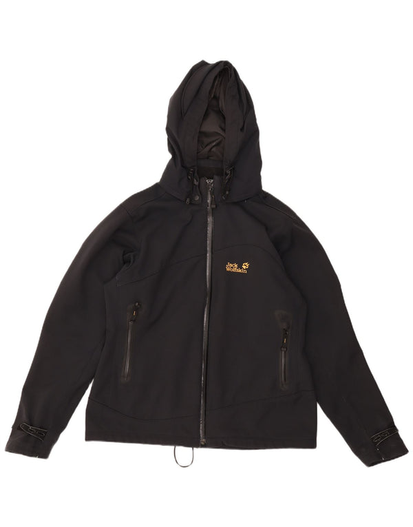 Giacca a vento con cappuccio da donna Jack Wolfskin Outdoor UK 16 Large Nera