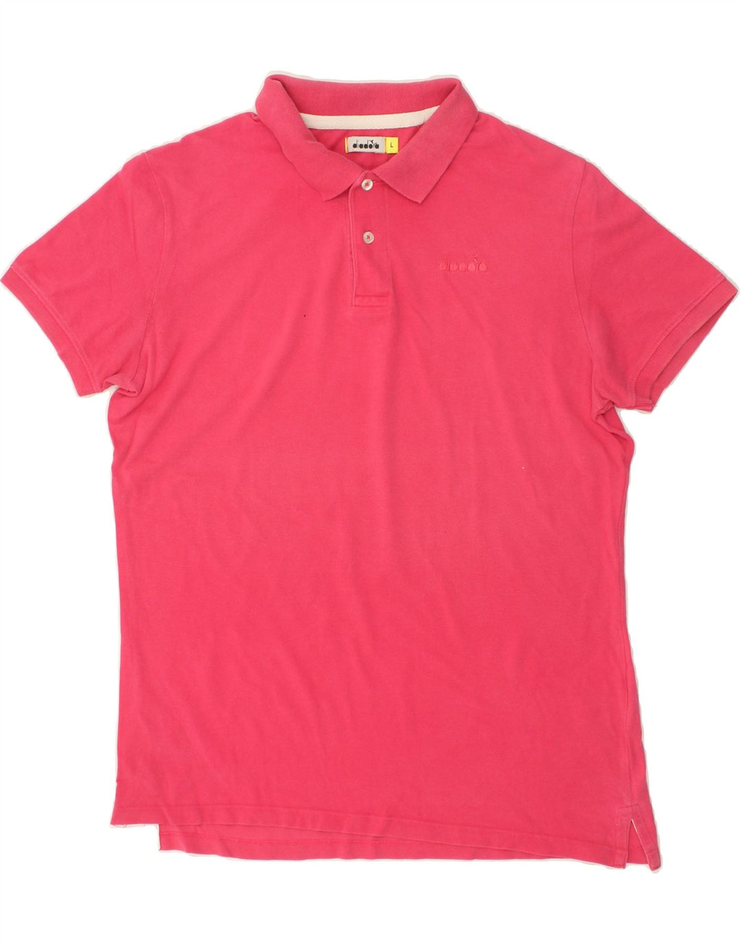 DIADORA Mens Polo Shirt Large Pink Cotton Vintage Diadora and Second-Hand Diadora from Messina Hembry 