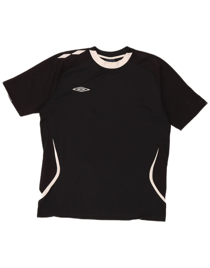 T-shirt grafica da uomo Umbro Top XL Poliestere color block nero