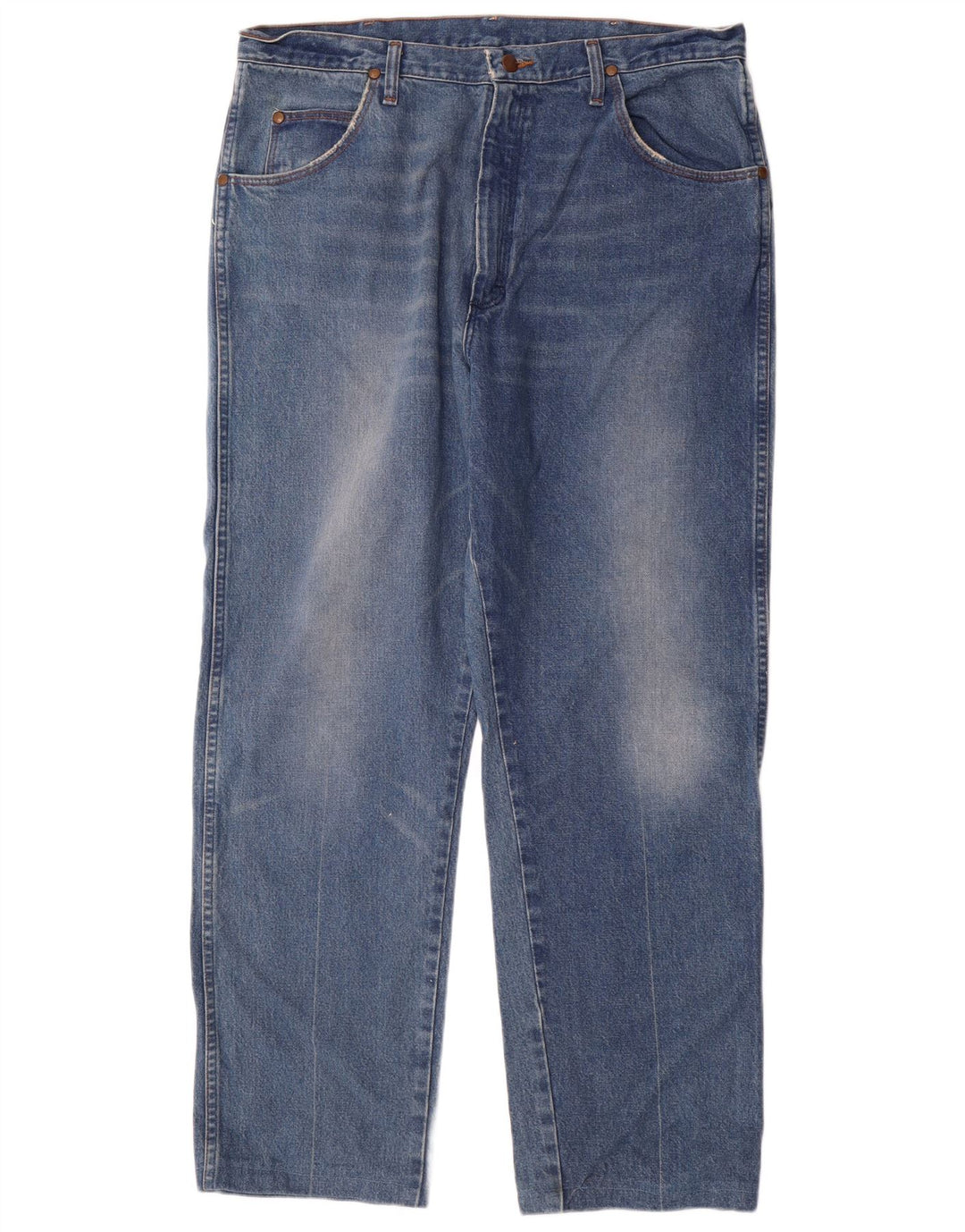 Jeans dritti da uomo Wrangler W38 L30 cotone blu