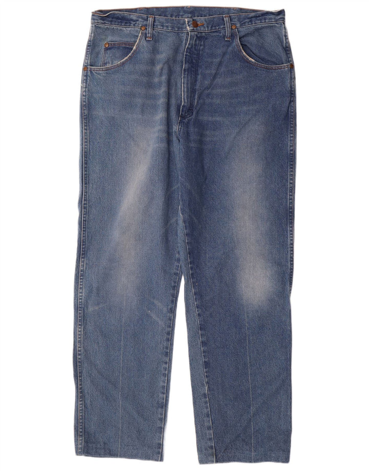 Jeans dritti da uomo Wrangler W38 L30 cotone blu
