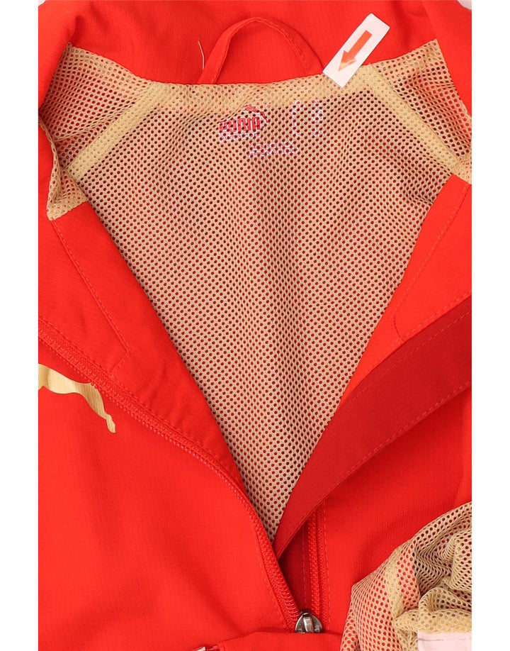 Giacca da tuta da ragazza Puma 11-12 anni in poliestere color block rosso