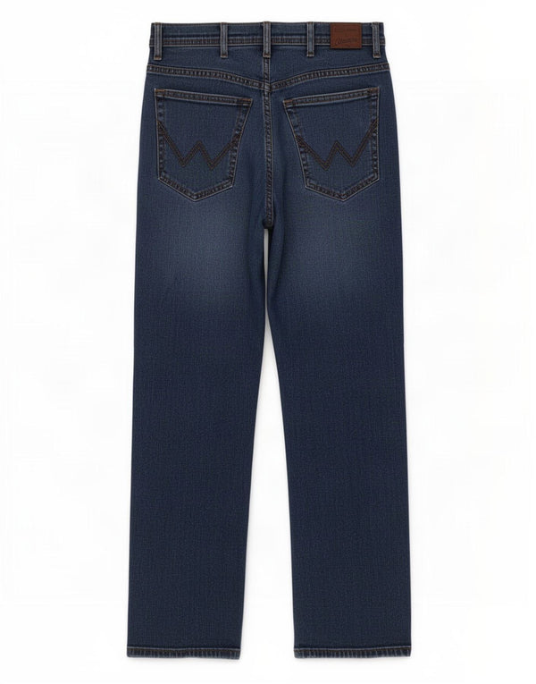 Jeans dritti elasticizzati Texas da uomo Wrangler W36 L32 cotone blu
