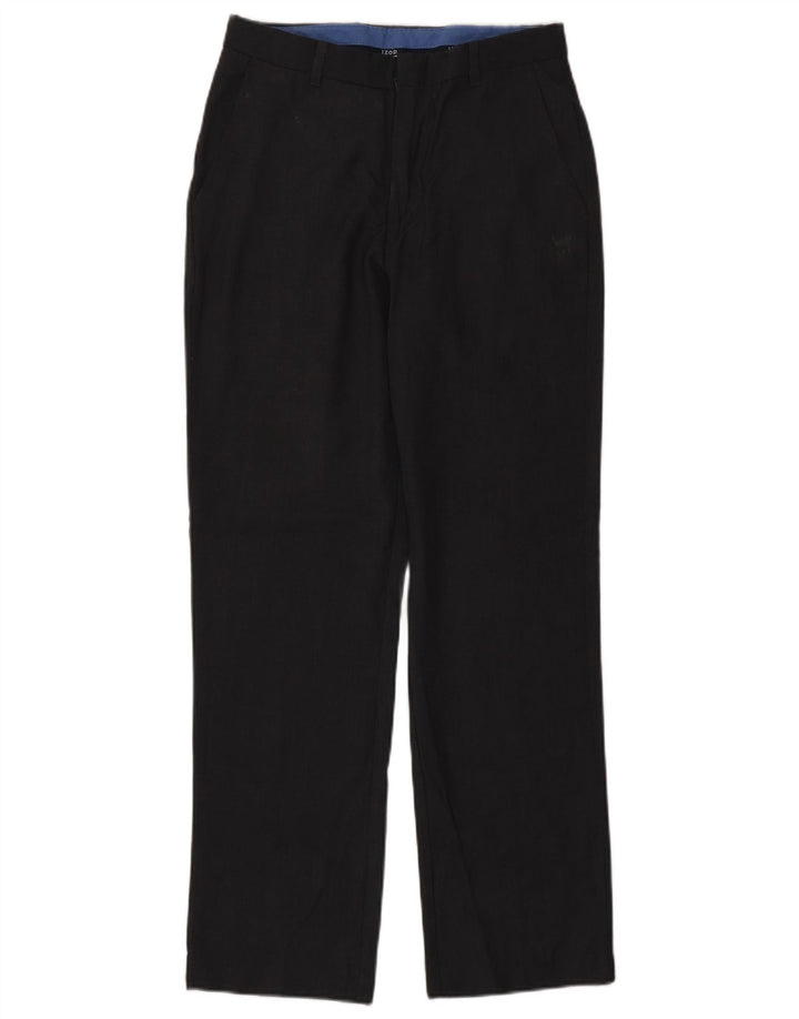 Pantaloni da abito slim da ragazzo Izod 15-16 anni W26 L29 Poliestere grigio