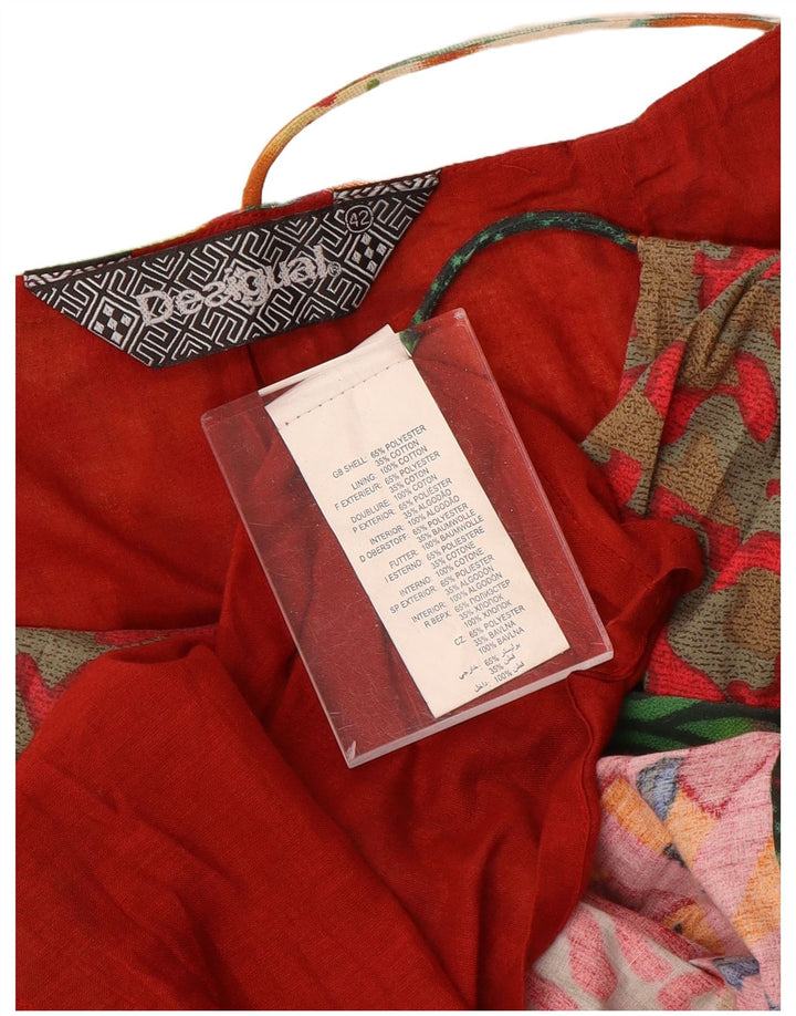Desigual donna modello astratto prendisole EU 42 grande multicolore