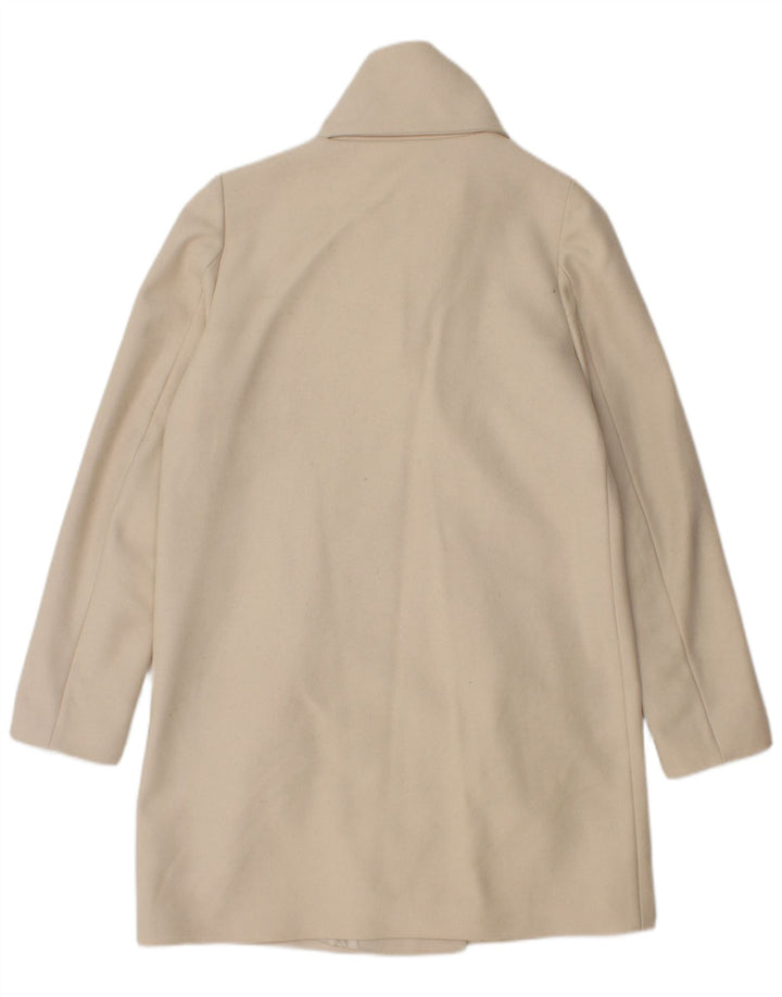 Cappotto Donna Benetton IT 42 Medio Bianco Lana