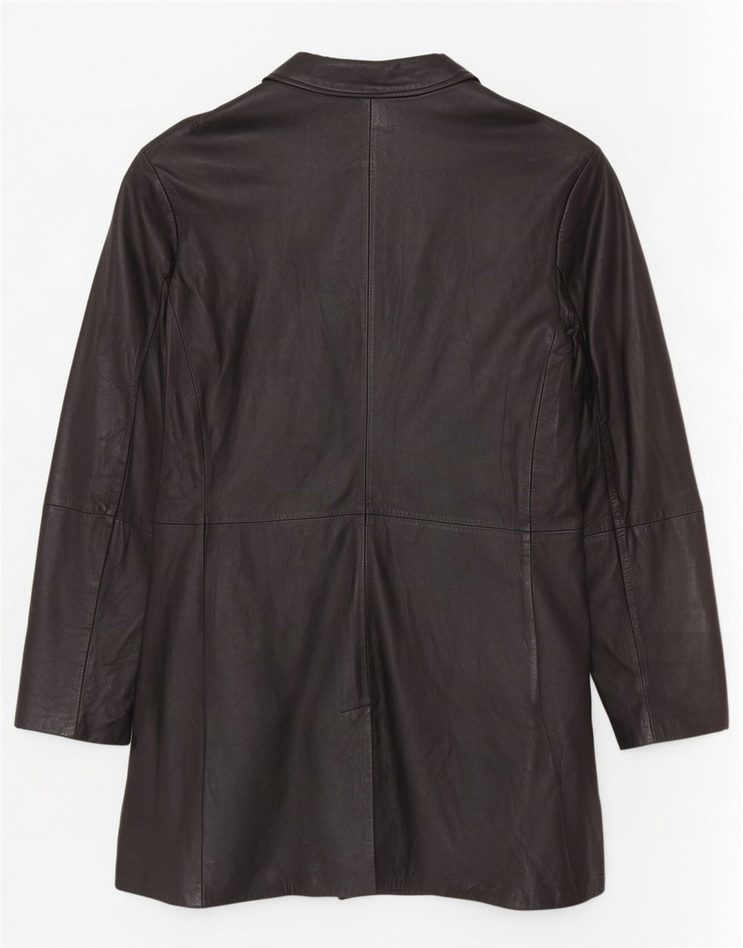 Cappotto in pelle vintage da uomo UK 40 grande nero