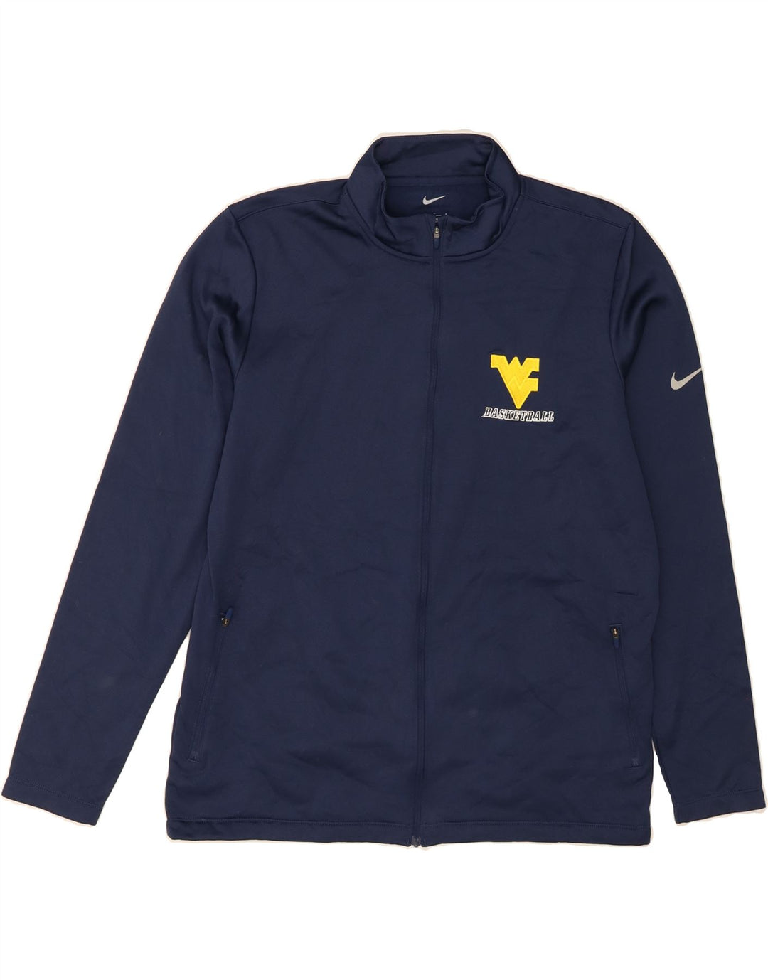 NIKE Mens Basketball Graphic Tracksuit Top Jacket Large Navy Blue Vintage Nike and Second-Hand Nike from Messina Hembry 
