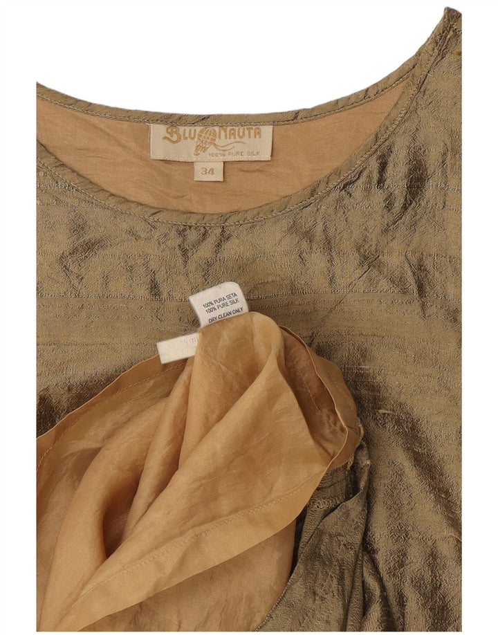 Abito Tubino Donna Blunauta EU 34 XS Oro Seta
