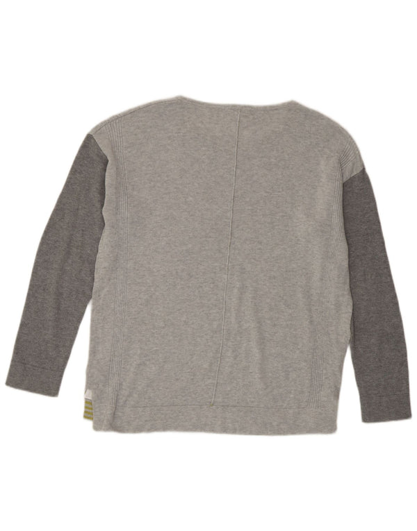 Top oversize da donna a maniche lunghe White Stuff UK 10 Small Grey Colourblock