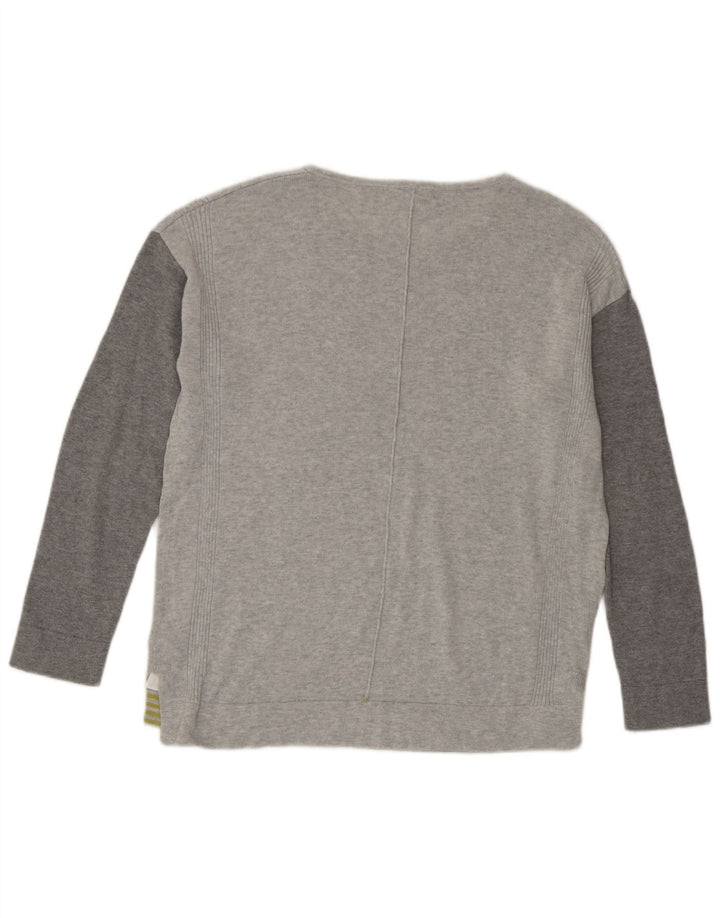 Top oversize da donna a maniche lunghe White Stuff UK 10 Small Grey Colourblock