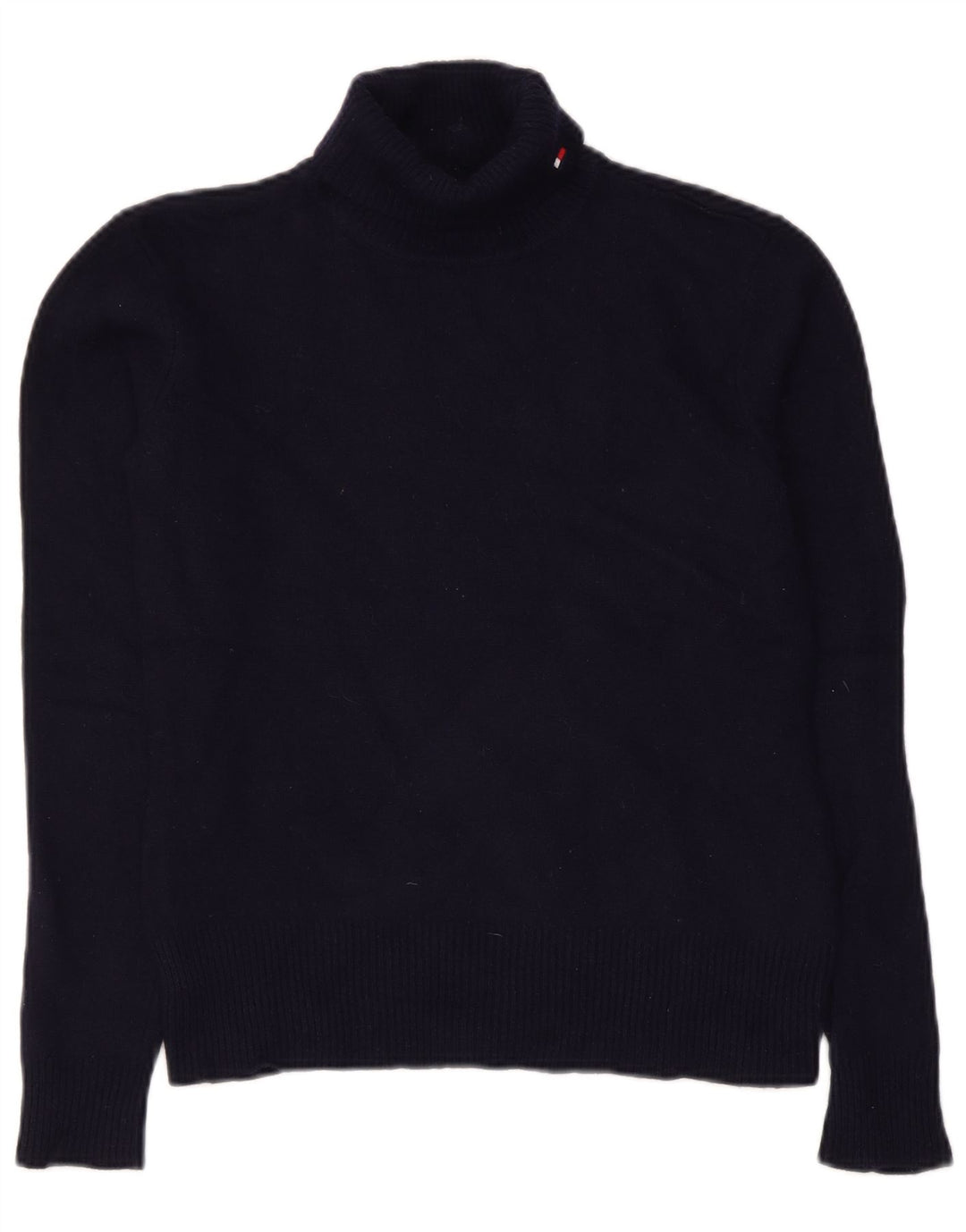 Maglione maglione a collo alto da donna Tommy Hilfiger UK 12 medio blu navy