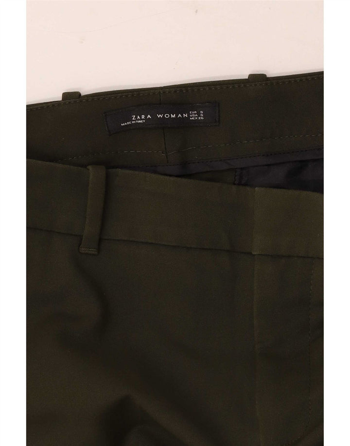Pantaloni chino slim da donna Zara piccoli W26 L28 verdi