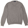 J. CREW Mens V-Neck Jumper Sweater XL Grey Cotton Vintage J. Crew and Second-Hand J. Crew from Messina Hembry 