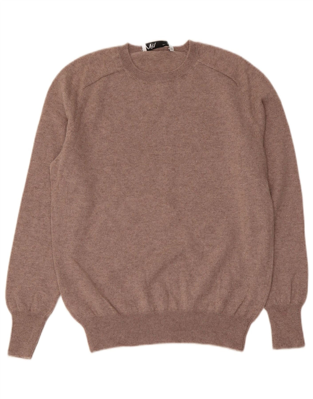 Maglione Girocollo Da Donna ZARA UK 12 Marrone Medio