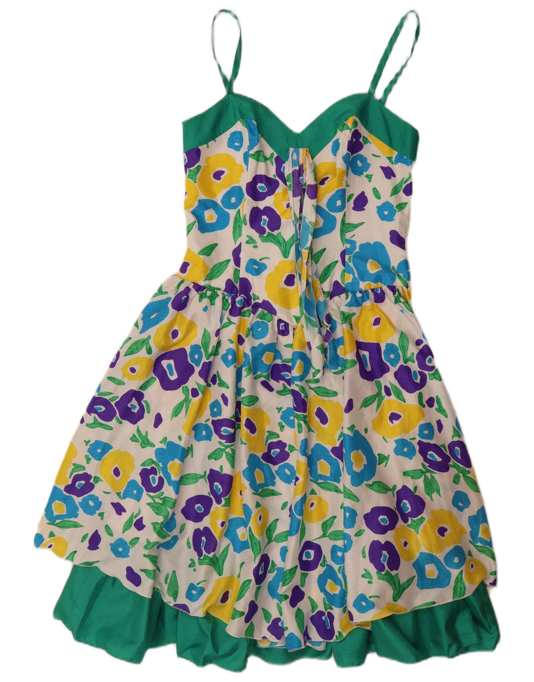 VERA MONT Abito da donna senza maniche a trapezio UK 8 Piccolo floreale bianco