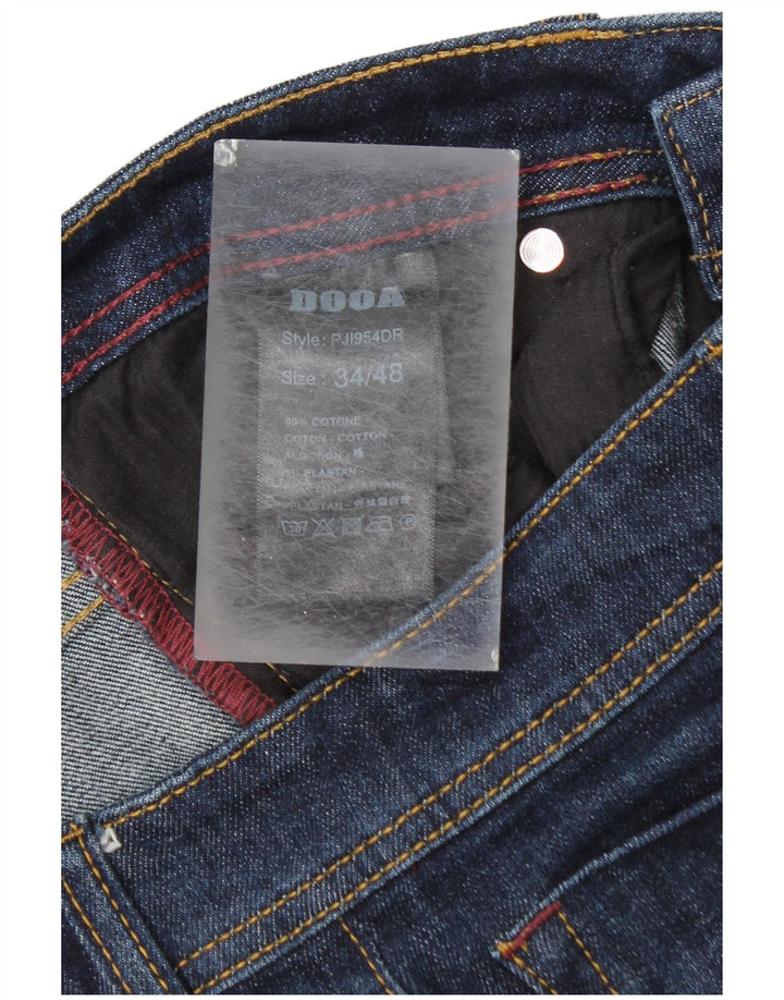 Jeans slim vintage da uomo IT 48 medio W34 L30 cotone blu navy