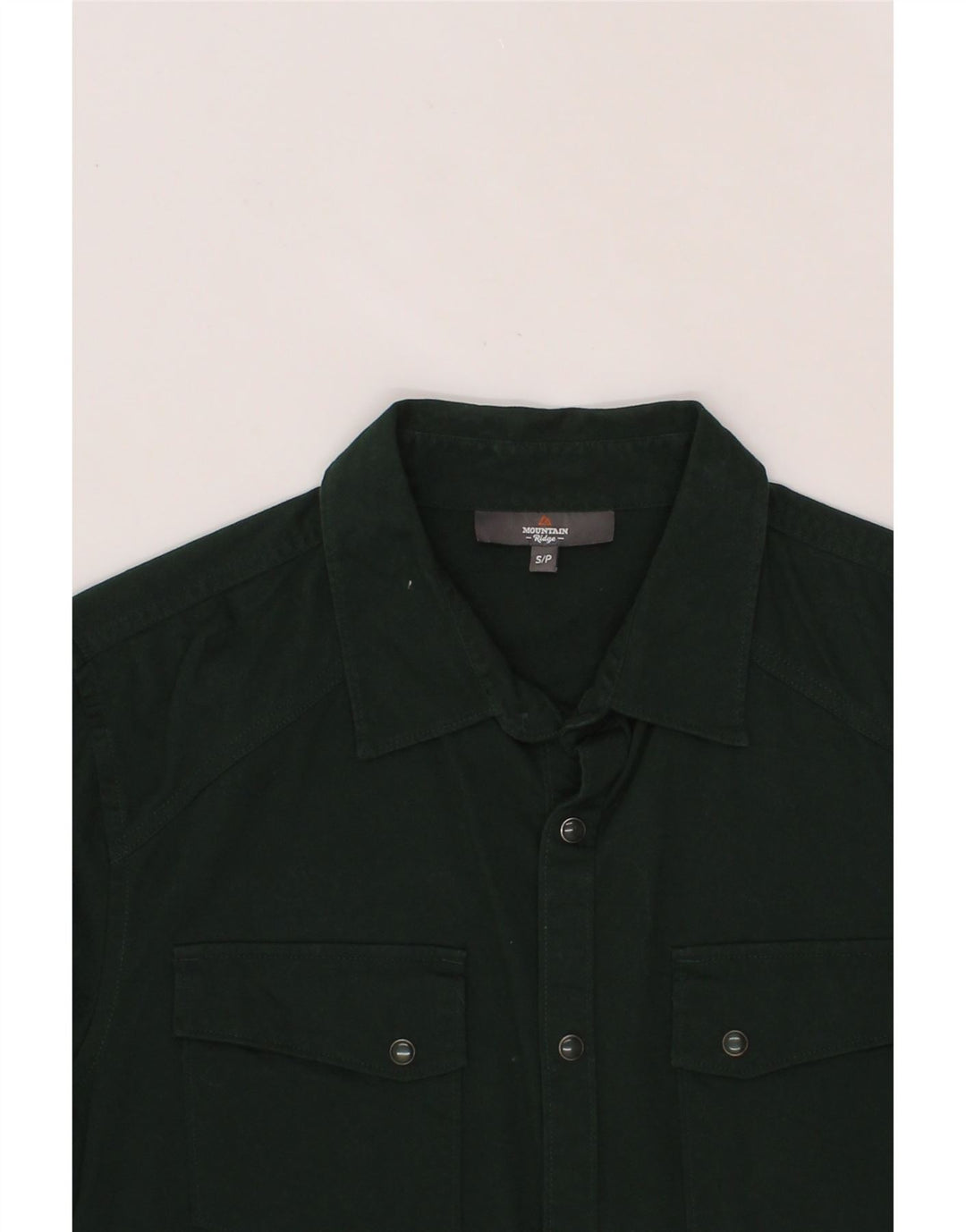 MOUNTAIN RIDGE Mens Shirt Small Green Cotton Vintage Mountain Ridge and Second-Hand Mountain Ridge from Messina Hembry 