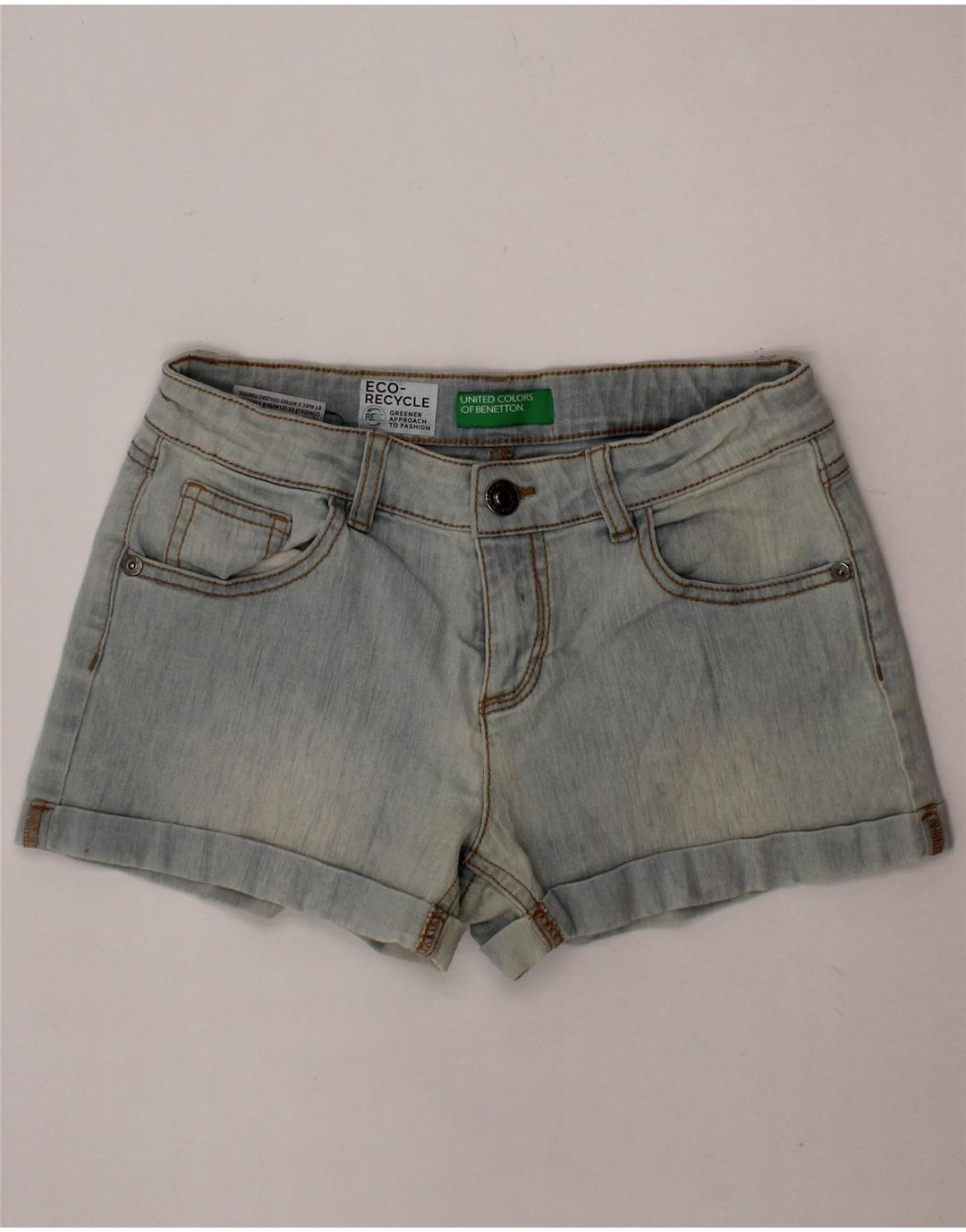 Shorts in denim per bambina BENETTON 11-12 anni W26 Blu