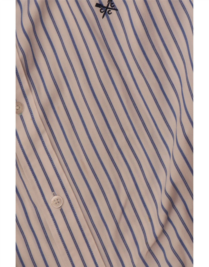 Crew Clothing Camicia slim fit da uomo 2XL cotone a righe bianche