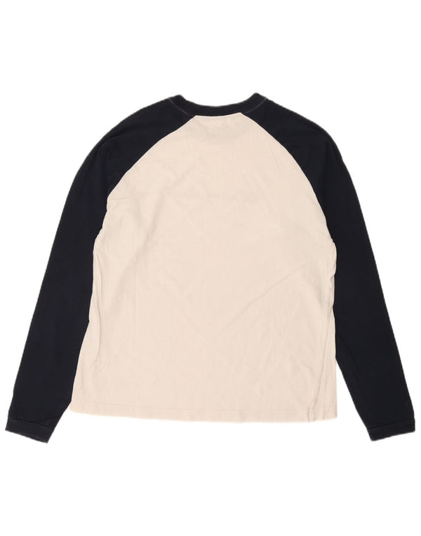 Champion Top da uomo con grafica Heritage a maniche lunghe, colore bianco medio