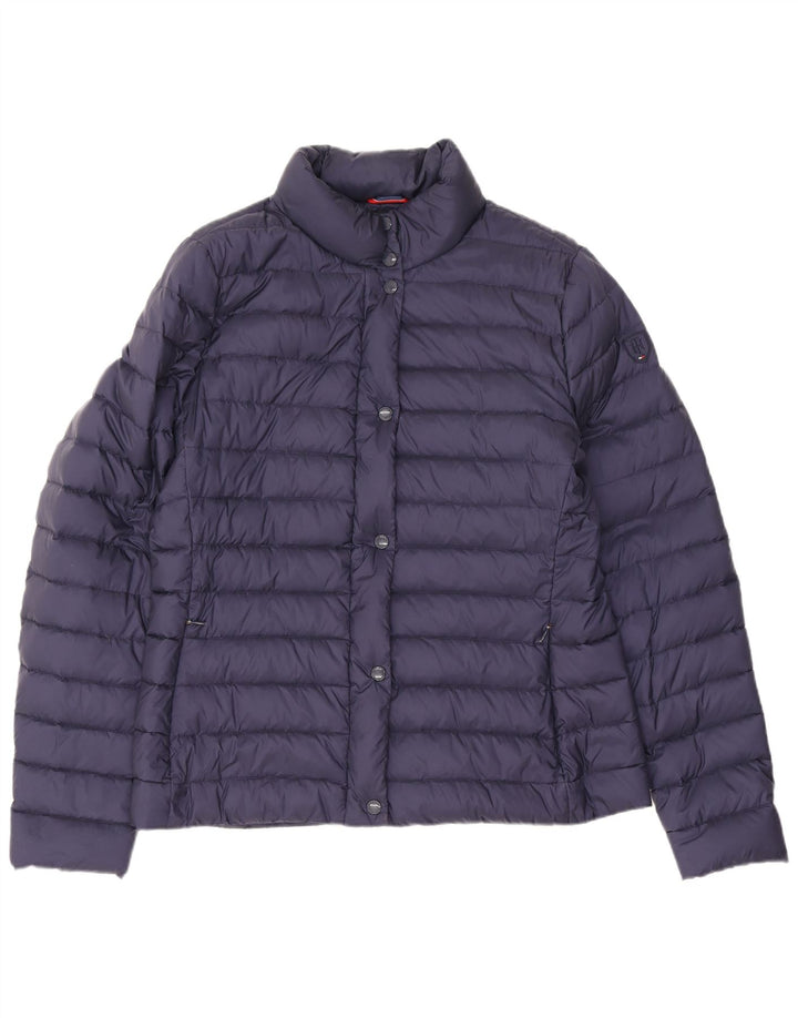Giacca imbottita da donna Tommy Hilfiger UK 16 grande nylon blu navy