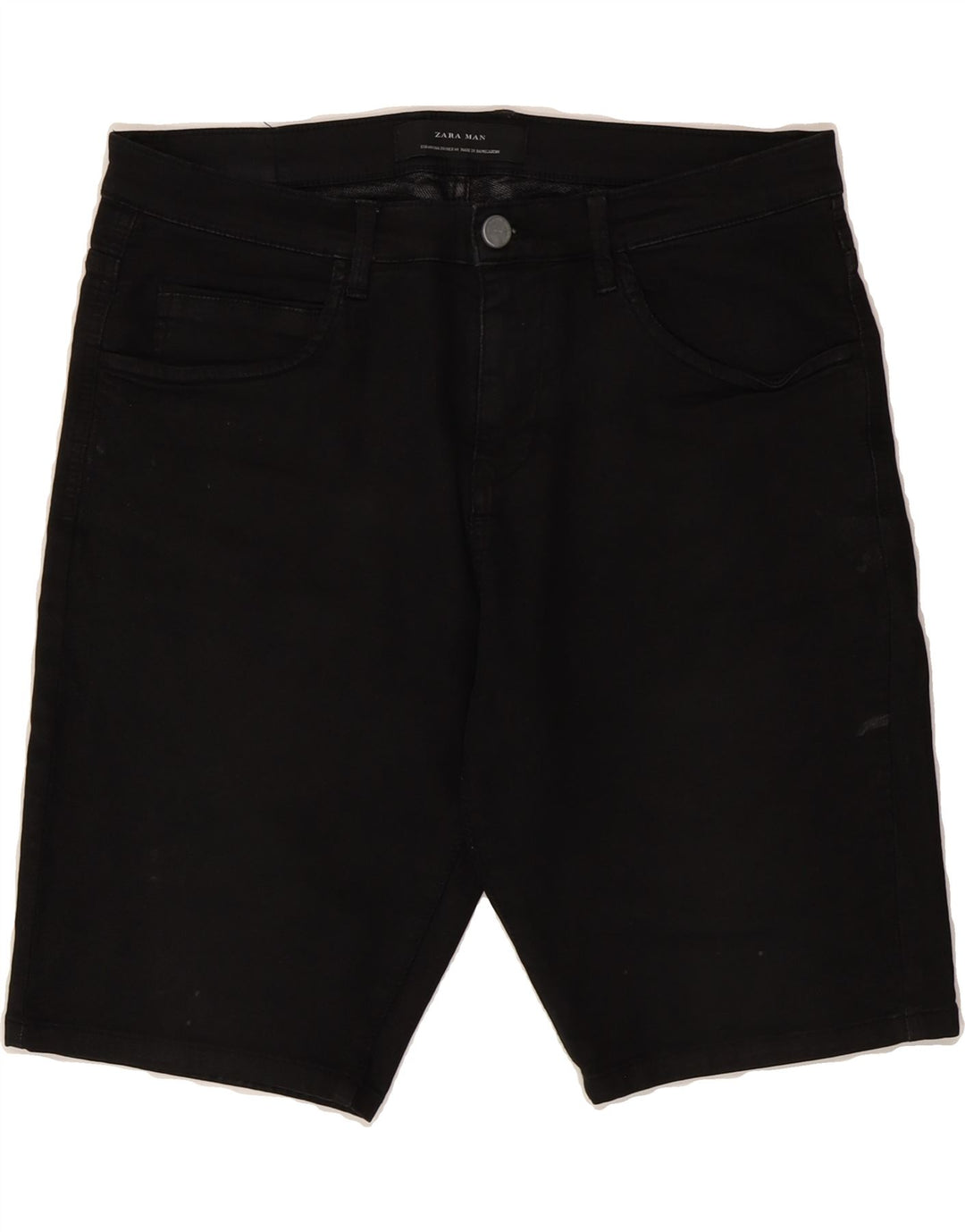 ZARA Mens Denim Shorts EU 40 Medium W30  Black Cotton Vintage Zara and Second-Hand Zara from Messina Hembry 