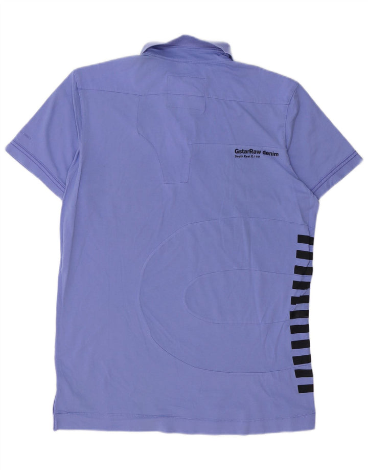 Polo grafica da uomo G-STAR grande in cotone viola