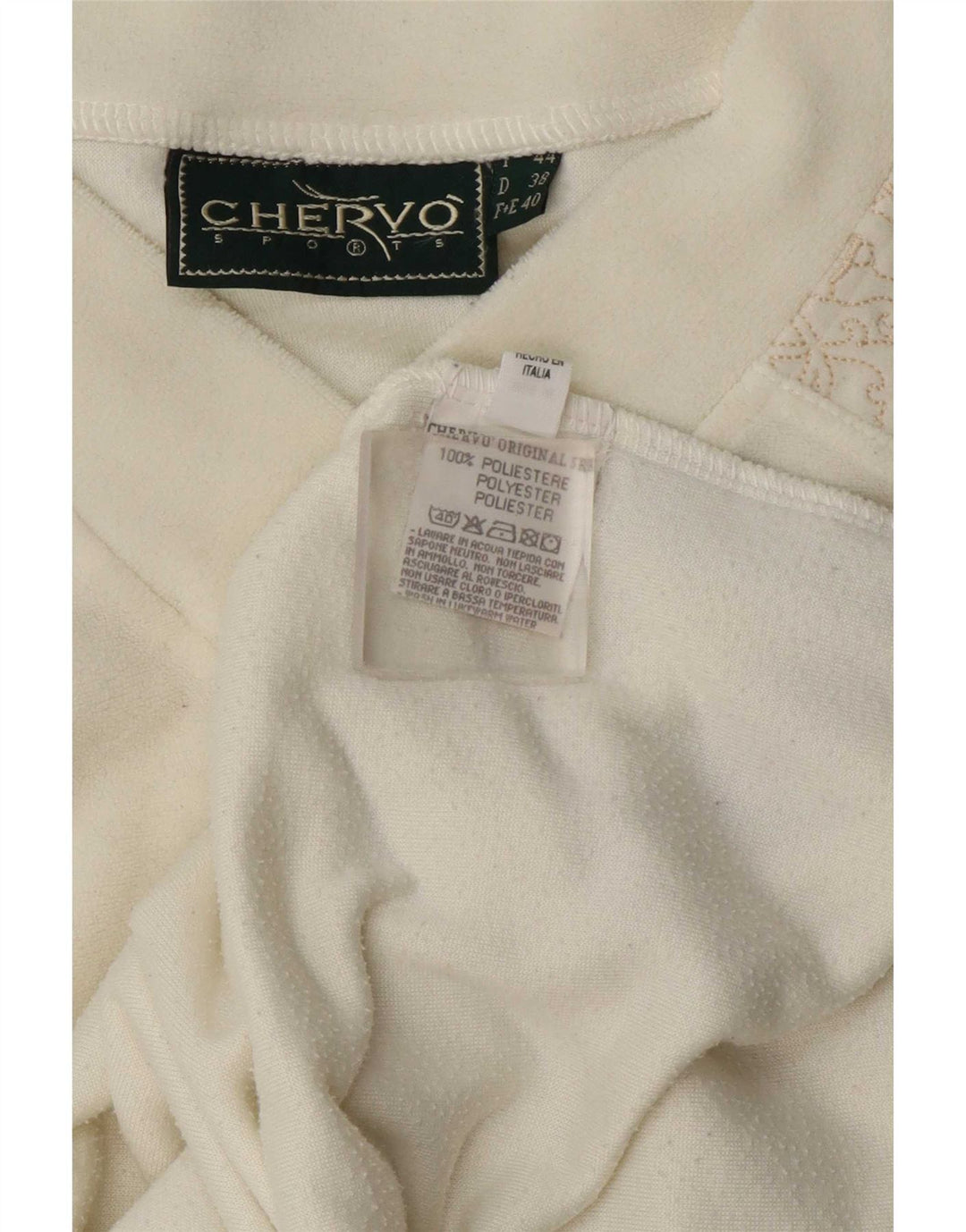 Canotta in velluto da donna Chervo IT 44 Poliestere Paisley medio bianco sporco