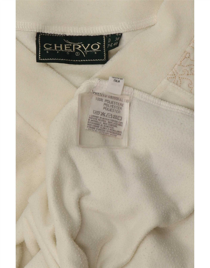 Canotta in velluto da donna Chervo IT 44 Poliestere Paisley medio bianco sporco