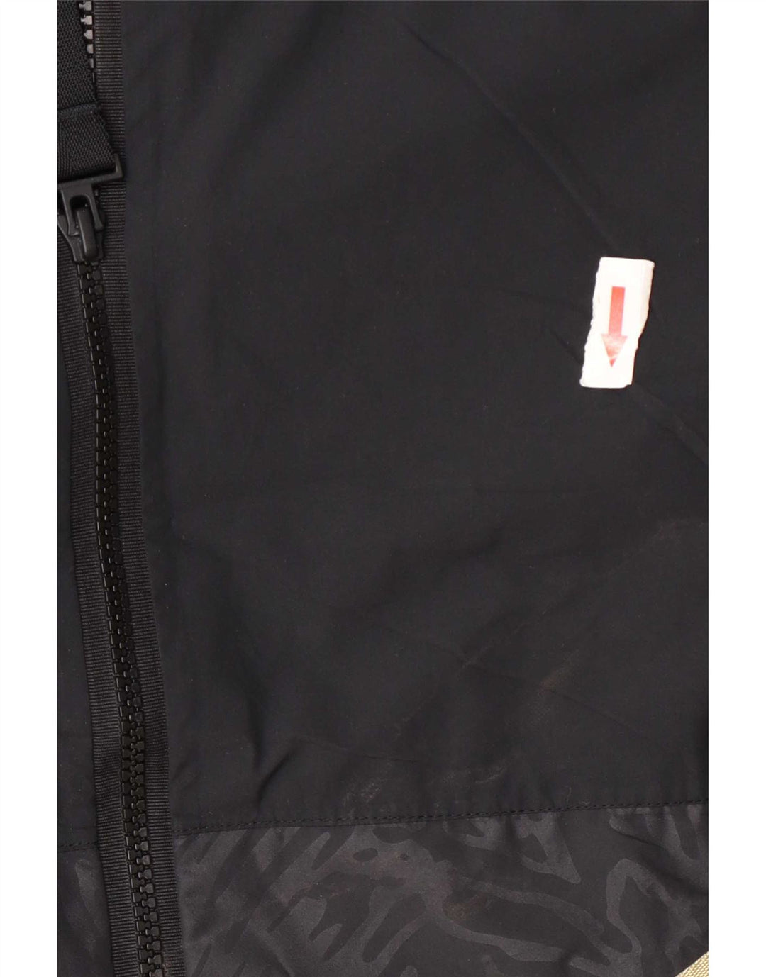 Giacca antipioggia da uomo Adidas con cappuccio UK 40 grande nera geometrica