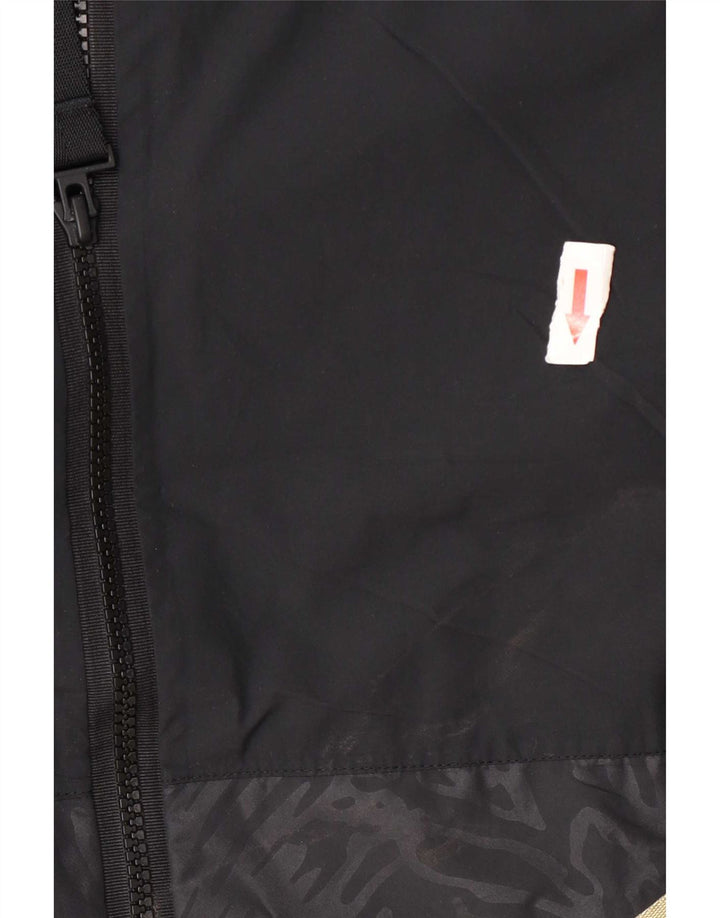 Giacca antipioggia da uomo Adidas con cappuccio UK 40 grande nera geometrica
