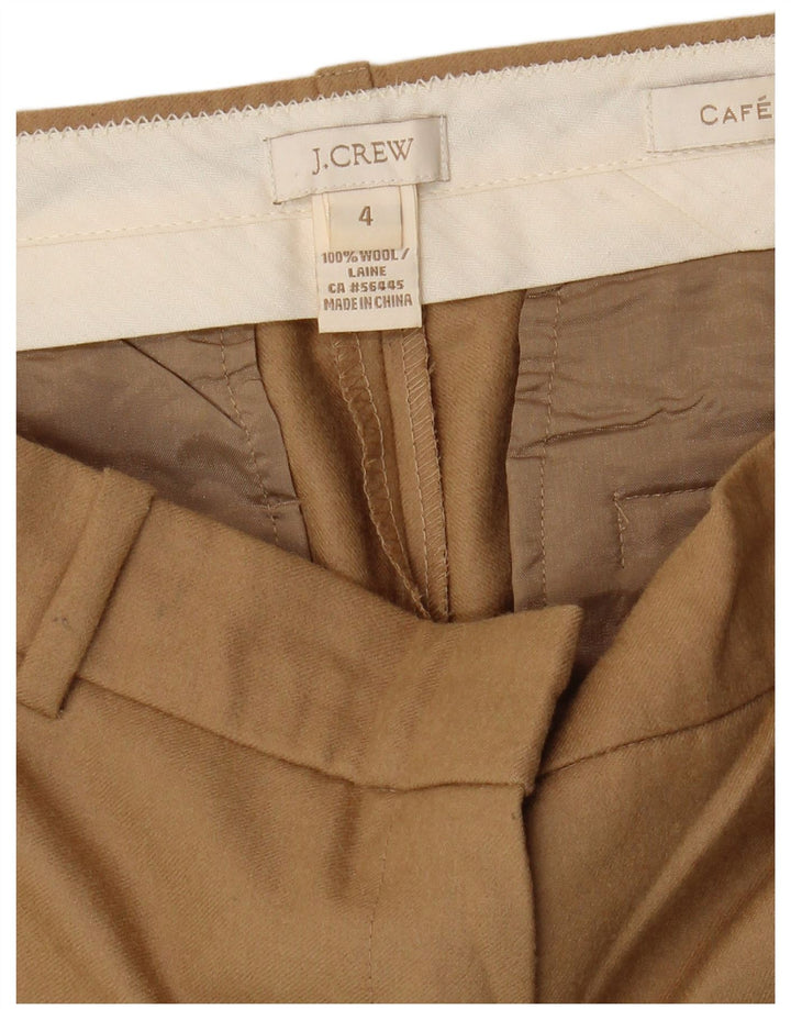 Pantaloni capri dritti da donna J. CREW US 4 Small W30 L26 Lana beige