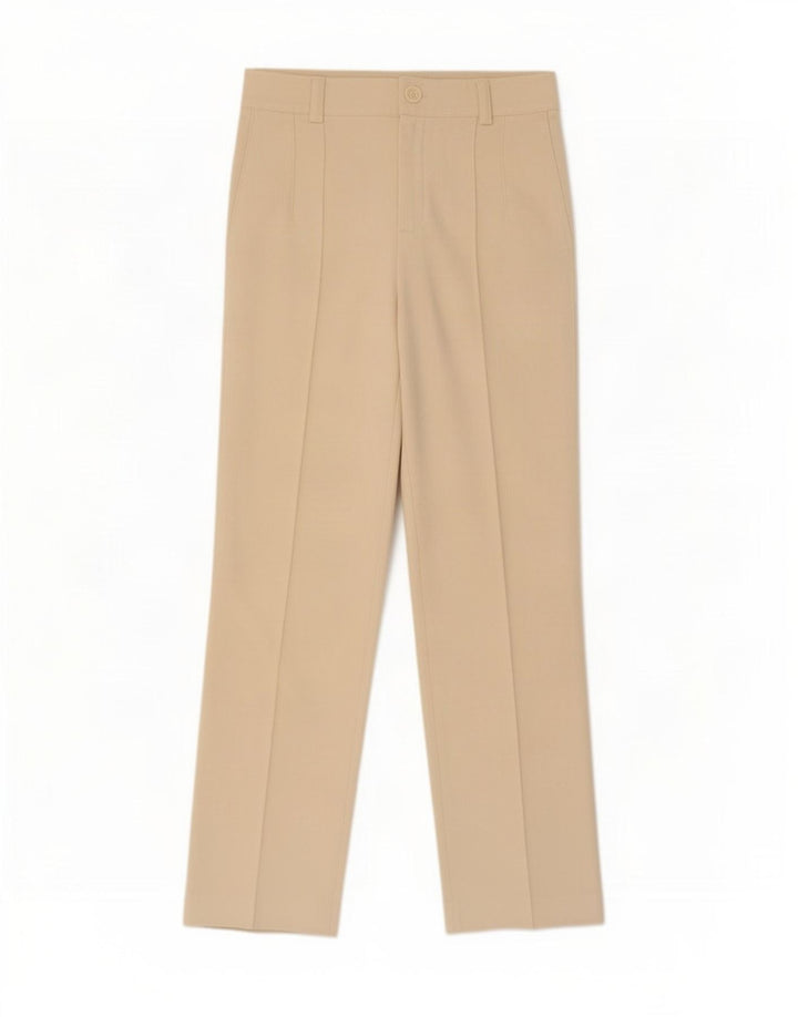 Pantaloni casual dritti da donna Zara medi W32 L33 poliestere bianco sporco