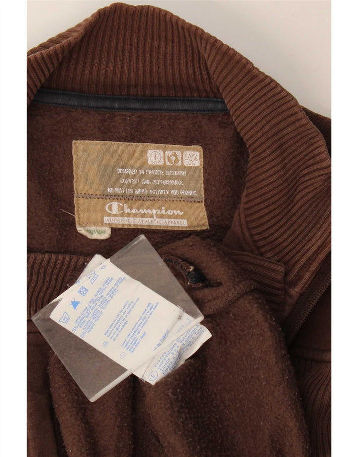 Giacca da tuta da uomo Champion in cotone marrone medio