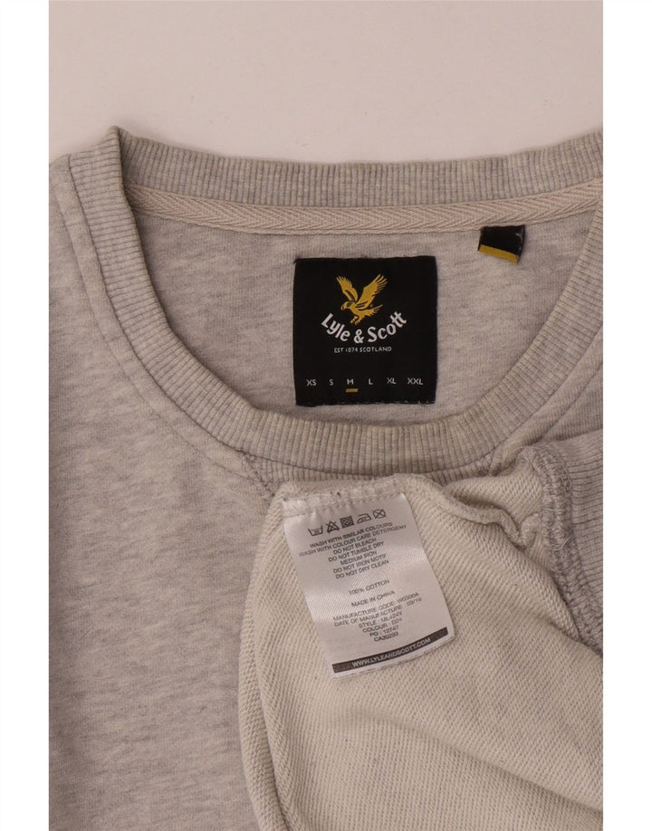 Felpa da uomo Lyle & Scott in cotone grigio medio