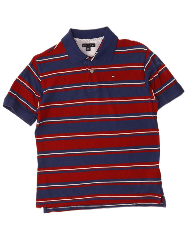 Polo da uomo Tommy Hilfiger piccola in cotone a righe rosse