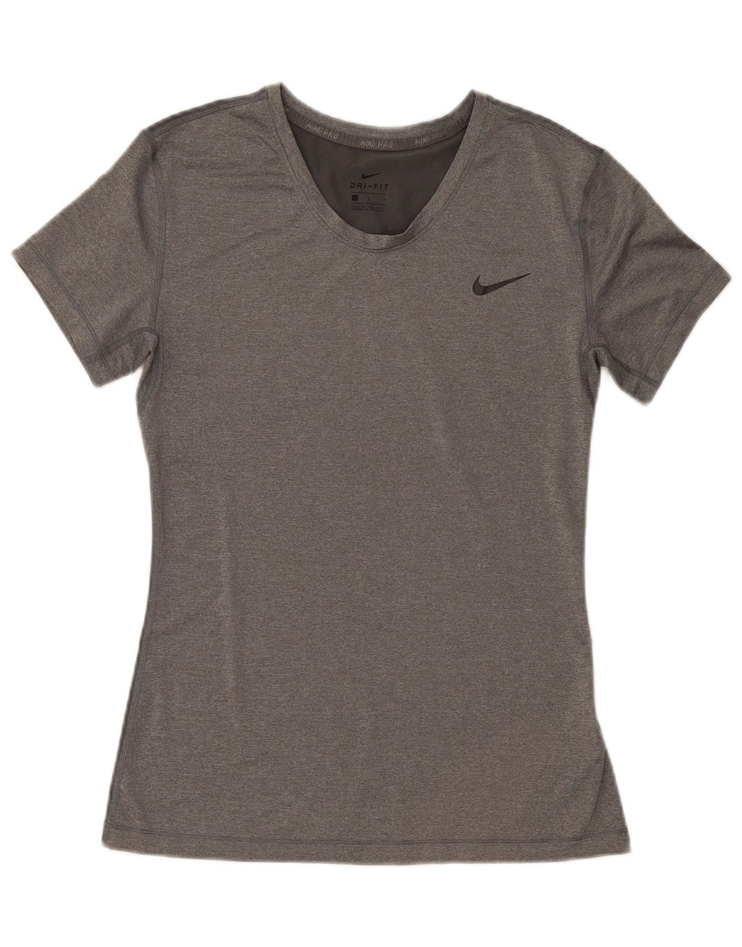 T-shirt Nike Dri Fit da donna, taglia UK 14, grande, in poliestere grigio