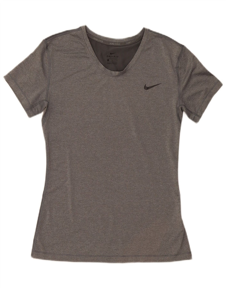 T-shirt Nike Dri Fit da donna, taglia UK 14, grande, in poliestere grigio