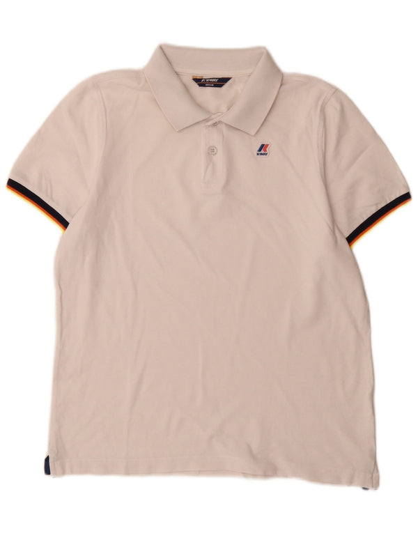 Polo K-Way da uomo di colore bianco medio