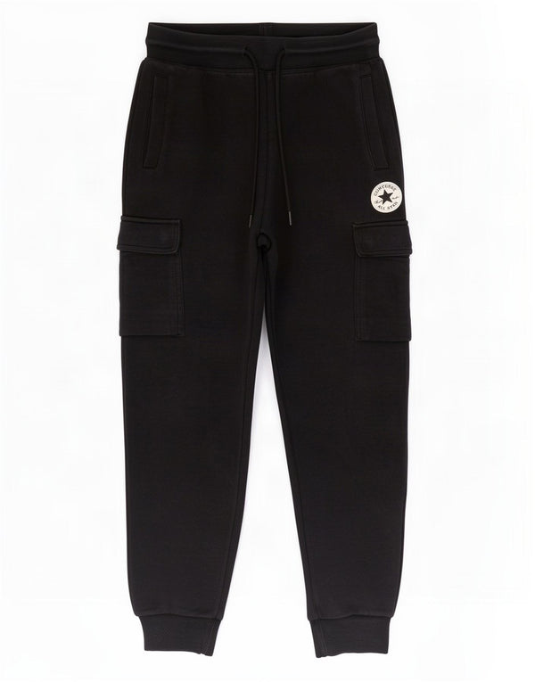 Converse Mens Cargo Tracksuit Trousers Joggers Small Black Cotton