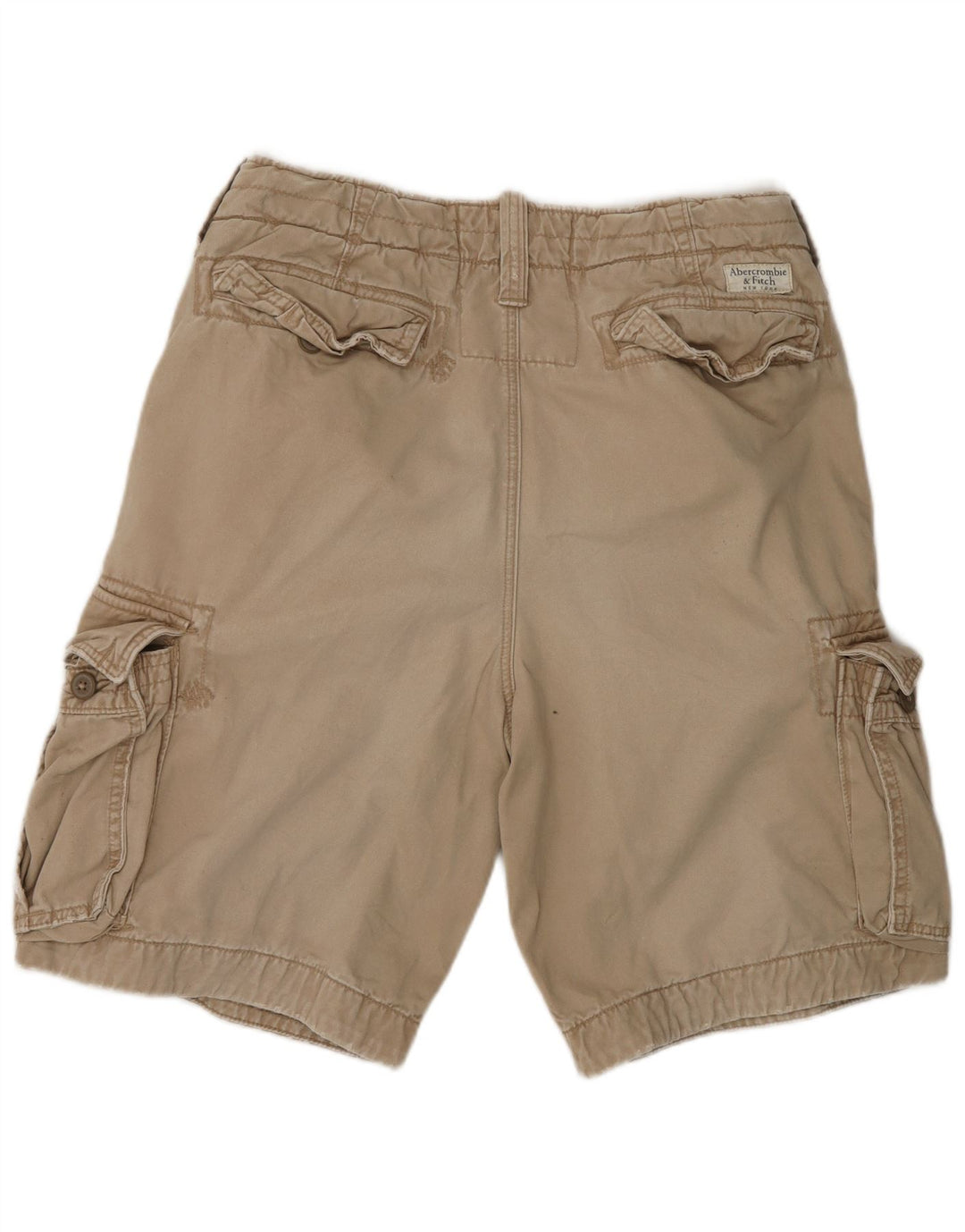 Pantaloncini cargo da uomo Abercrombie & Fitch W32 in cotone beige medio