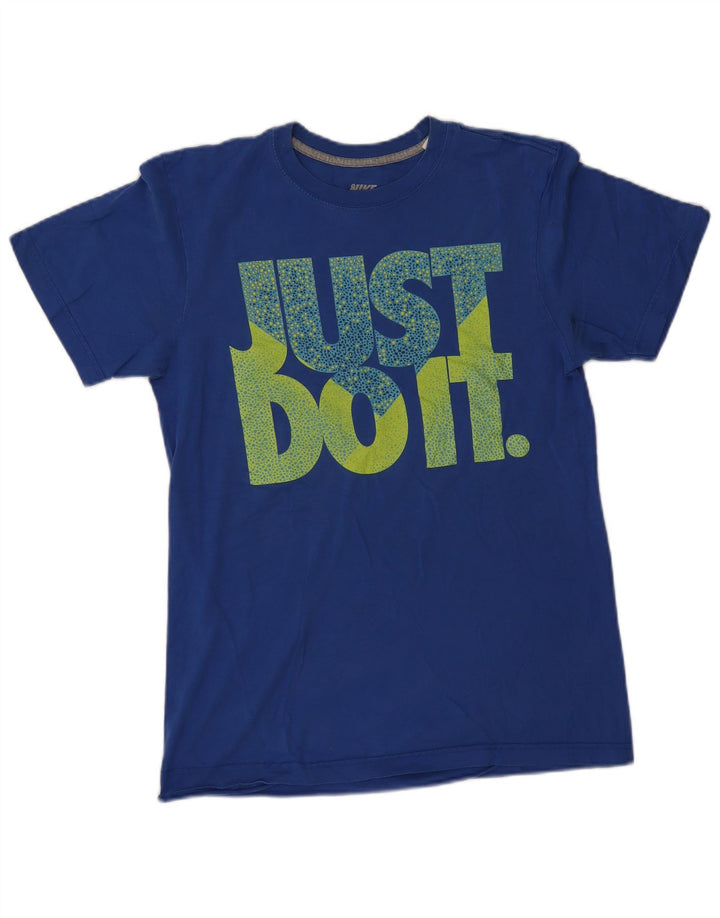 T-shirt grafica Nike da uomo con vestibilità regolare, piccola, in cotone blu