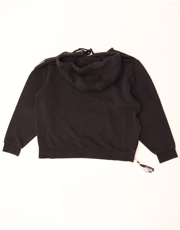 Felpa con cappuccio grafica da uomo Diadora Small in cotone nero